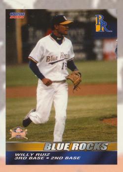2002 Choice Wilmington Blue Rocks Early Edition Starting Lineup #05 Willy Ruiz Front