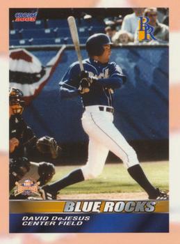 2002 Choice Wilmington Blue Rocks Early Edition Starting Lineup #08 David DeJesus Front