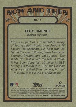 2021 Topps Heritage - Now and Then #NT-11 Eloy Jimenez Back
