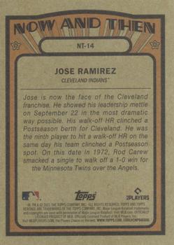 2021 Topps Heritage - Now and Then #NT-14 Jose Ramirez Back