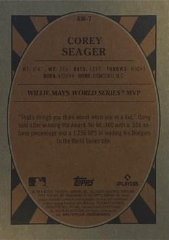 2021 Topps Heritage - Award Winners #AW-7 Corey Seager Back