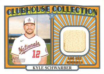 2021 Topps Heritage - Clubhouse Collection Relics High Number #CC-KS Kyle Schwarber Front