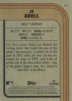 2021 Topps Heritage - Rookie Performers #RP-2 Jo Adell Back