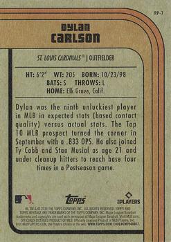 2021 Topps Heritage - Rookie Performers #RP-7 Dylan Carlson Back