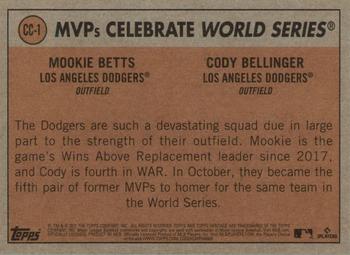 2021 Topps Heritage - Combo Cards #CC-1 Mookie Betts / Cody Bellinger Back