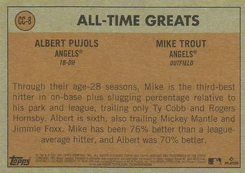 2021 Topps Heritage - Combo Cards #CC-8 Mike Trout / Albert Pujols Back