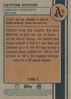 2021 Topps Heritage - 1972 World Series Highlights #72WS-3 Catfish Hunter Back