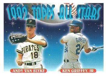 1993 Topps #405 Andy Van Slyke / Ken Griffey Jr. Front