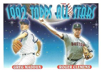 1993 Topps #409 Greg Maddux / Roger Clemens Front