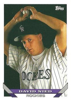 1993 Topps #444 David Nied Front