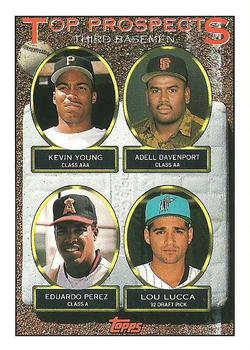 1993 Topps #494 Kevin Young / Adell Davenport / Eduardo Perez / Lou Lucca Front