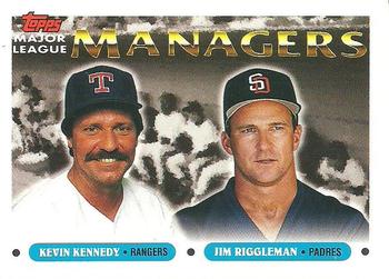 1993 Topps #513 Kevin Kennedy / Jim Riggleman Front