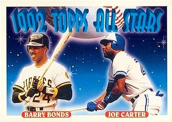 1993 Topps #407 Barry Bonds / Joe Carter Front