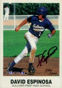 2000 High School Baseball All-Americans (Unlicensed) - Autographs #7 David Espinosa Front