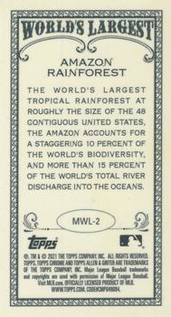 2021 Topps Allen & Ginter Chrome - Mini World’s Largest #MWL-2 Amazon Rainforest Back