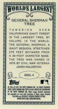 2021 Topps Allen & Ginter Chrome - Mini World’s Largest #MWL-4 General Sherman Tree Back