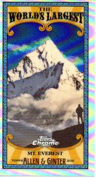 2021 Topps Allen & Ginter Chrome - Mini World’s Largest #MWL-15 Mt. Everest Front