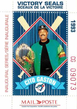 1993 Canada Post Toronto Blue Jays Victory Seals - Framed Singles #NNO Cito Gaston Front
