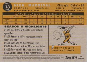 2021 Topps All-Star Rookie Cup #13 Nick Madrigal Back