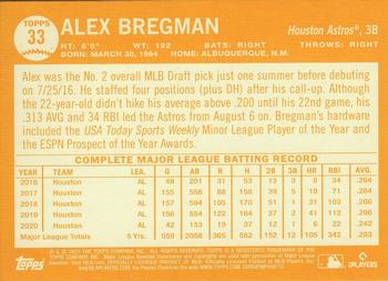 2021 Topps All-Star Rookie Cup #33 Alex Bregman Back