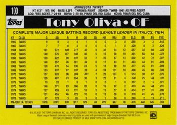 2021 Topps All-Star Rookie Cup #100 Tony Oliva Back