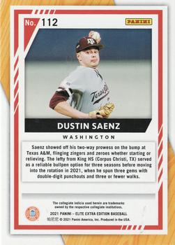 2021 Panini Elite Extra Edition - Pink #112 Dustin Saenz Back