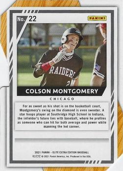 2021 Panini Elite Extra Edition - 203rd Decade Die Cut #22 Colson Montgomery Back