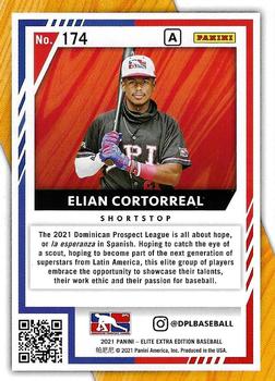 2021 Panini Elite Extra Edition - Prime Numbers A #174 Elian Cortorreal Back