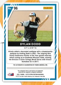 2021 Panini Elite Extra Edition - Signatures Aspirations Die Cut Gold #96 Dylan Dodd Back