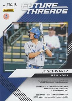 2021 Panini Elite Extra Edition - Future Threads Signatures Red #FTS-JS JT Schwartz Back