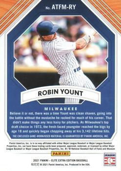 2021 Panini Elite Extra Edition - All-Time First Round Materials #ATFM-RY Robin Yount Back