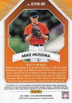 2021 Panini Elite Extra Edition - All-Time First Round Materials Orange #ATFM-MI Mike Mussina Back