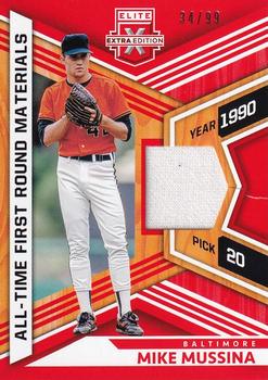 2021 Panini Elite Extra Edition - All-Time First Round Materials Orange #ATFM-MI Mike Mussina Front