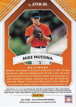 2021 Panini Elite Extra Edition - All-Time First Round Materials Red #ATFM-MI Mike Mussina Back