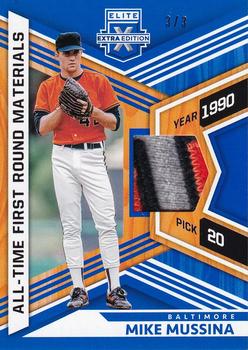 2021 Panini Elite Extra Edition - All-Time First Round Materials Blue #ATFM-MI Mike Mussina Front