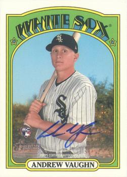 2021 Topps Heritage - Real One Autographs High Number #ROA-AV Andrew Vaughn Front