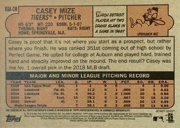 2021 Topps Heritage - Real One Autographs High Number #ROA-CMA Casey Mize Back
