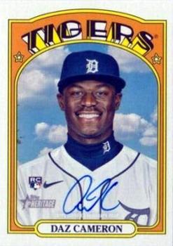 2021 Topps Heritage - Real One Autographs High Number #ROA-DC Daz Cameron Front