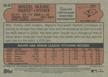2021 Topps Heritage - Real One Autographs High Number #ROA-MY Miguel Yajure Back