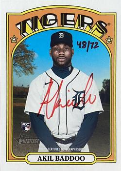 2021 Topps Heritage - Real One Autographs Special Edition Red Ink High Number #ROA-ABA Akil Baddoo Front