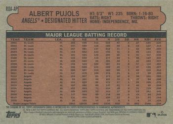2021 Topps Heritage - Real One Autographs Special Edition Red Ink High Number #ROA-AP Albert Pujols Back