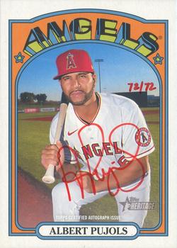2021 Topps Heritage - Real One Autographs Special Edition Red Ink High Number #ROA-AP Albert Pujols Front