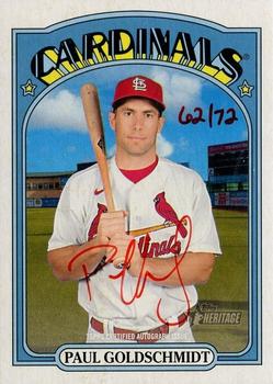 2021 Topps Heritage - Real One Autographs Special Edition Red Ink High Number #ROA-PG Paul Goldschmidt Front