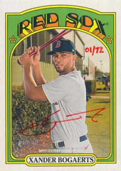 2021 Topps Heritage - Real One Autographs Special Edition Red Ink High Number #ROA-XB Xander Bogaerts Front