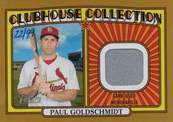 2021 Topps Heritage - Clubhouse Collection Relics Gold High Number #CC-PG Paul Goldschmidt Front