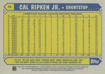 2021 Topps All-Star Rookie Cup - Holofractor #95 Cal Ripken Jr. Back
