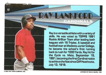 1993 Topps - Black Gold #10 Ray Lankford Back