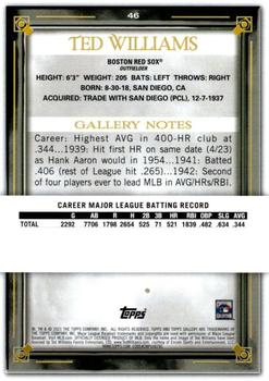 2021 Topps Gallery #46 Ted Williams Back