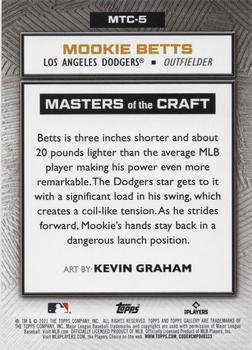 2021 Topps Gallery - Masters of the Craft #MTC-5 Mookie Betts Back