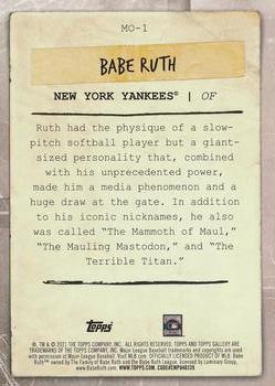 2021 Topps Gallery - MLB Originals #MO-1 Babe Ruth Back